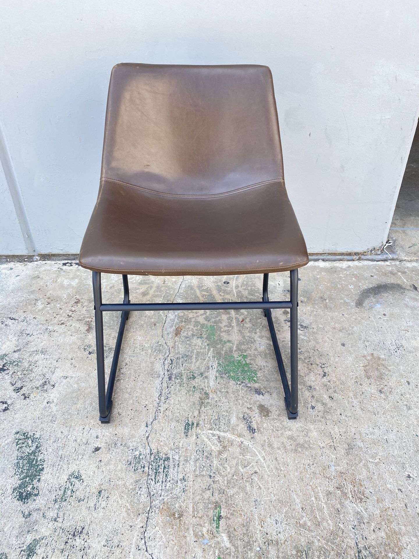 Brown Leatherette Dining Chair