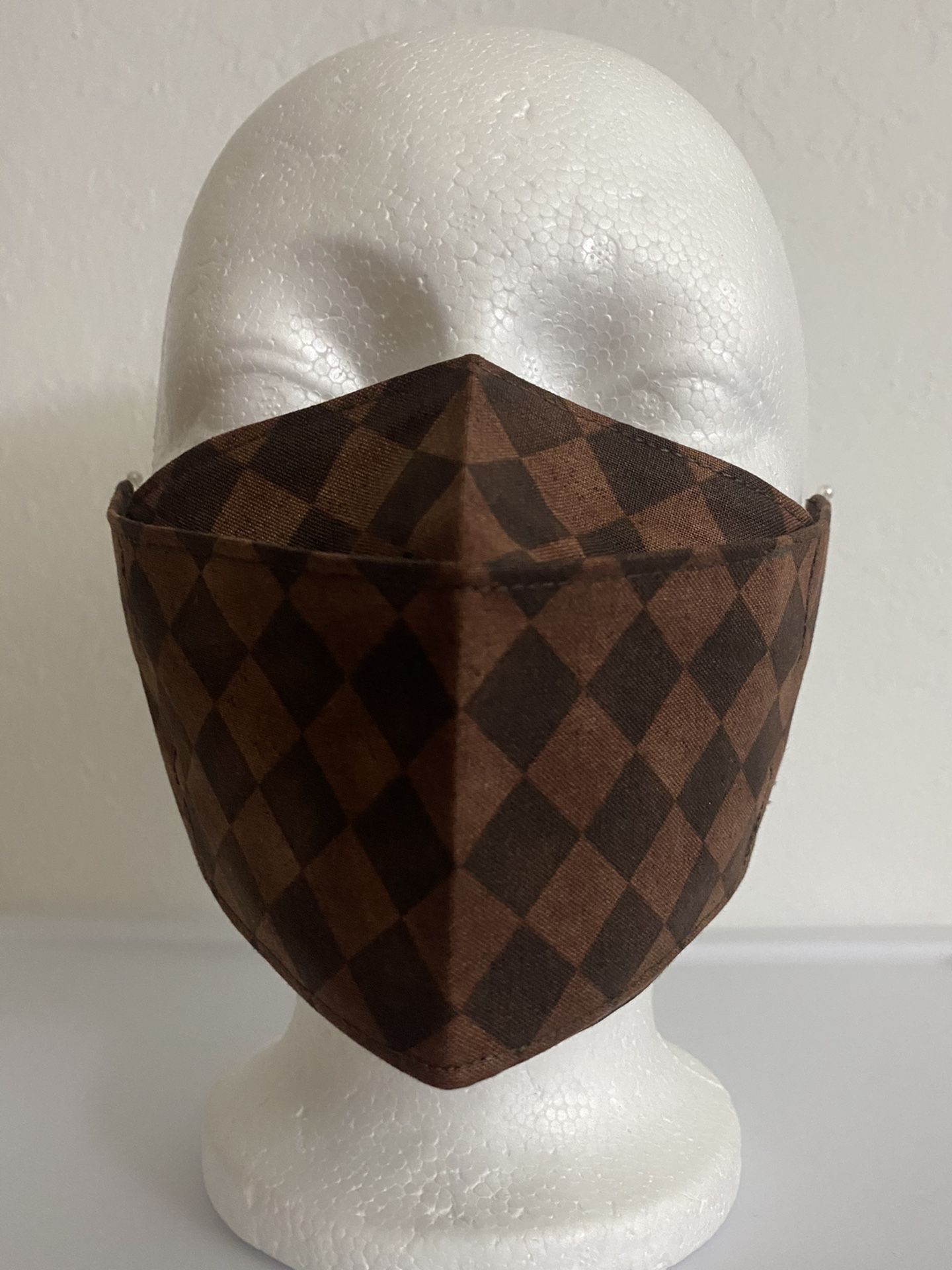 3D Face Mask Adults (Brown Diamonds )-C35