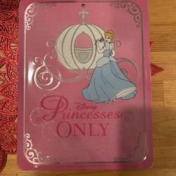 Walt Disney World Disney Princesses Only  Metal Sign
