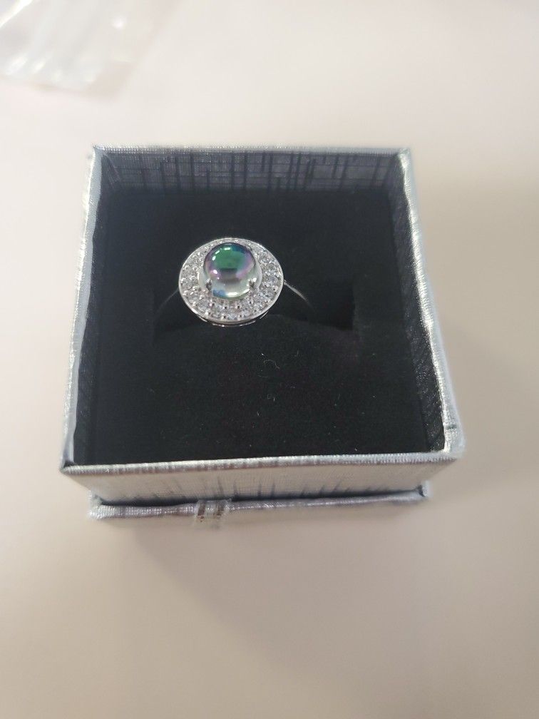 925 Silver CZ Ring Size 5