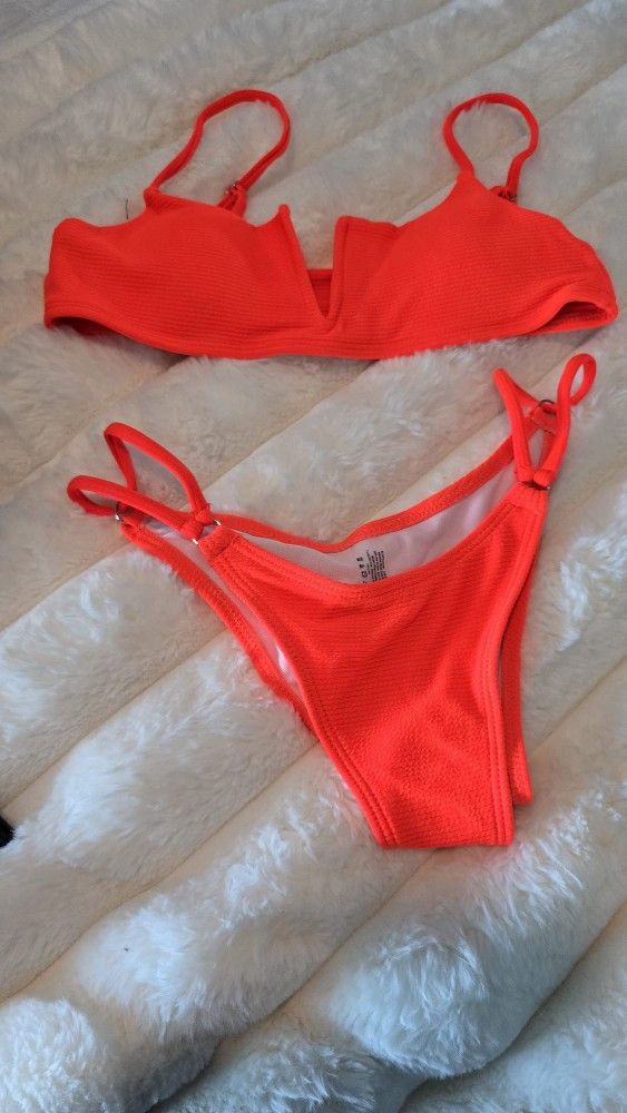 Neon Orange Sexy Bikini