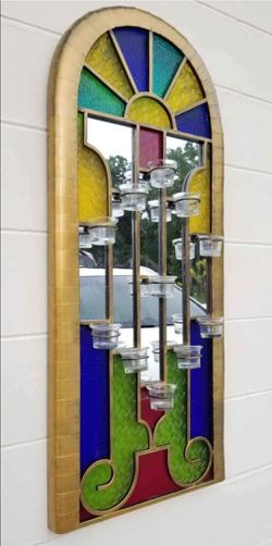 Wall Art Stained Glass Candelabra Thumbnail
