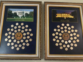 United States Presidential Dollar Coin Collection Frames