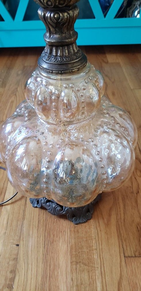 Vintage Retro MCM Accurate Leviton Bubble Glass Lamp 