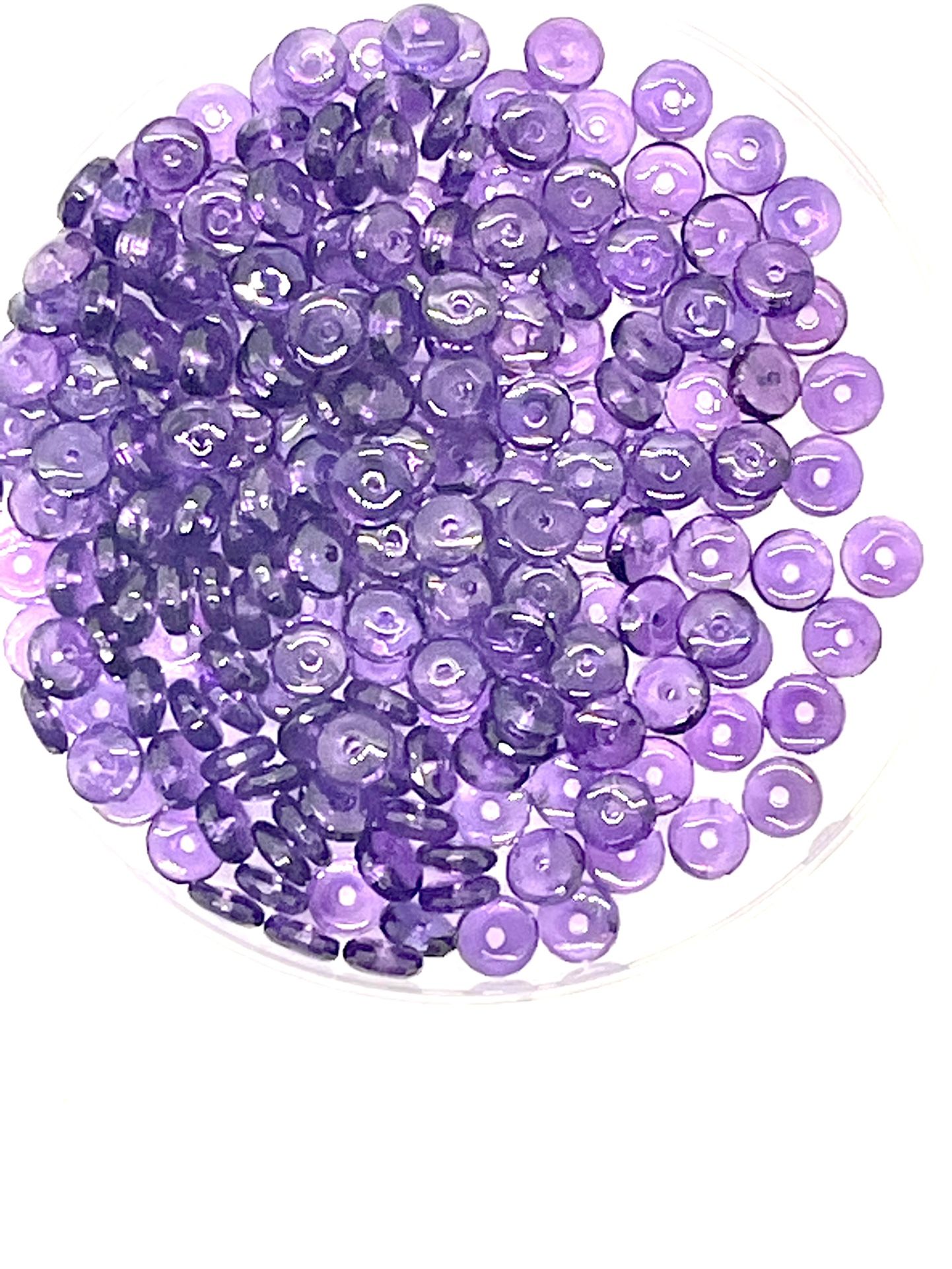 Lot Of Amethyst Donut Beads