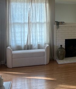 Faux Sherpa bench