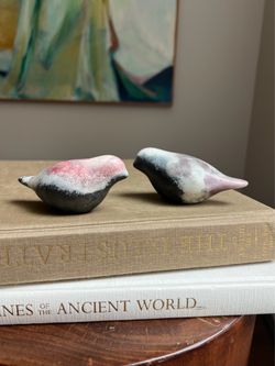 Set Of Handcrafted Bird Figurines ( H3” L3.5” ) firm on price