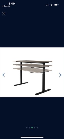 Realspace® Magellan Pneumatic Height-Adjustable Standing Desk, 60"W, Gray