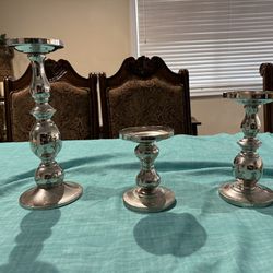 Silver Candle Holders 