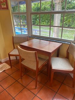 Teak table and chairs