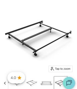 Full bed frame and box spring