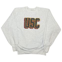 Vintage 80’s 90’s University of Southern California USC Trojans I.A.B Bedford Embroidered Floral Crewneck Pullover Sweater