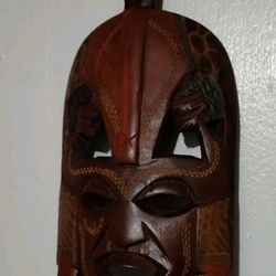 AFRICAN WALL ART MASK 10"×5" - G3
