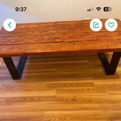Large Solid Wood Coffee Table