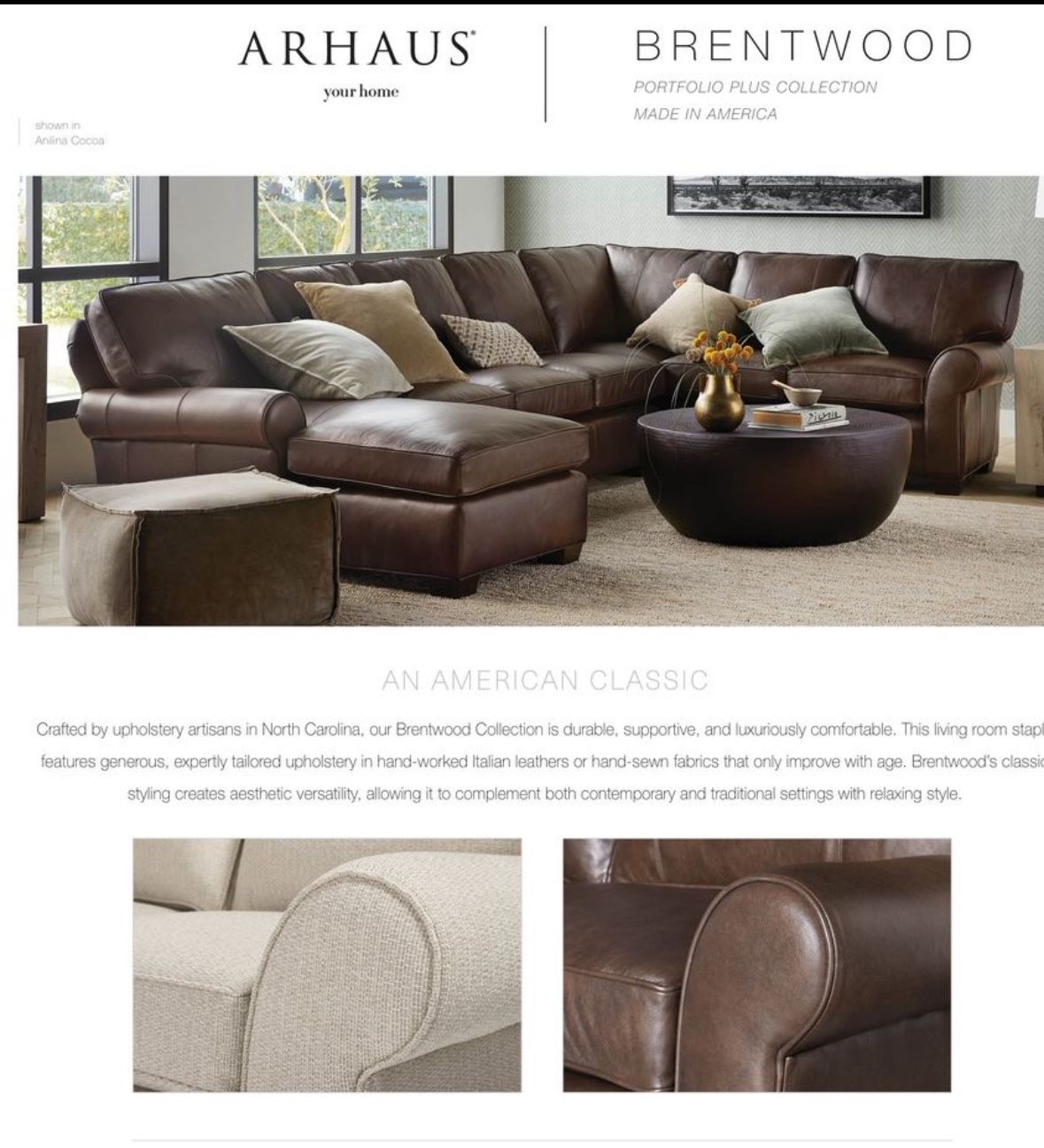 Arhaus Brentwood Never Used 3-piece Sectional