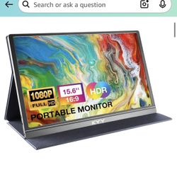 KYY Portable Gaming Monitor 15.6 inch 1080p FHD New In Box.