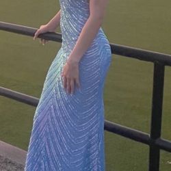 Beautiful Prom Dress XS Blue Multicolor 