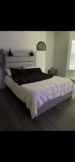 Queen bed frame and mattress included