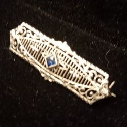Antique Krementz 14k And Platinum Broach 