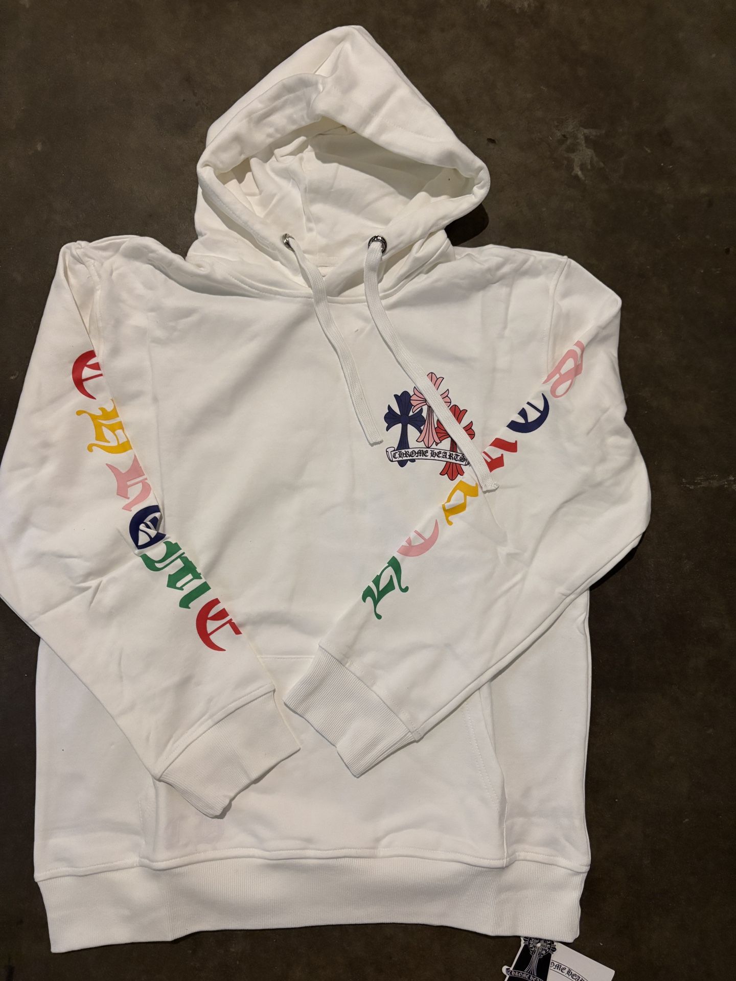 Chrome, Heart Hoodie White