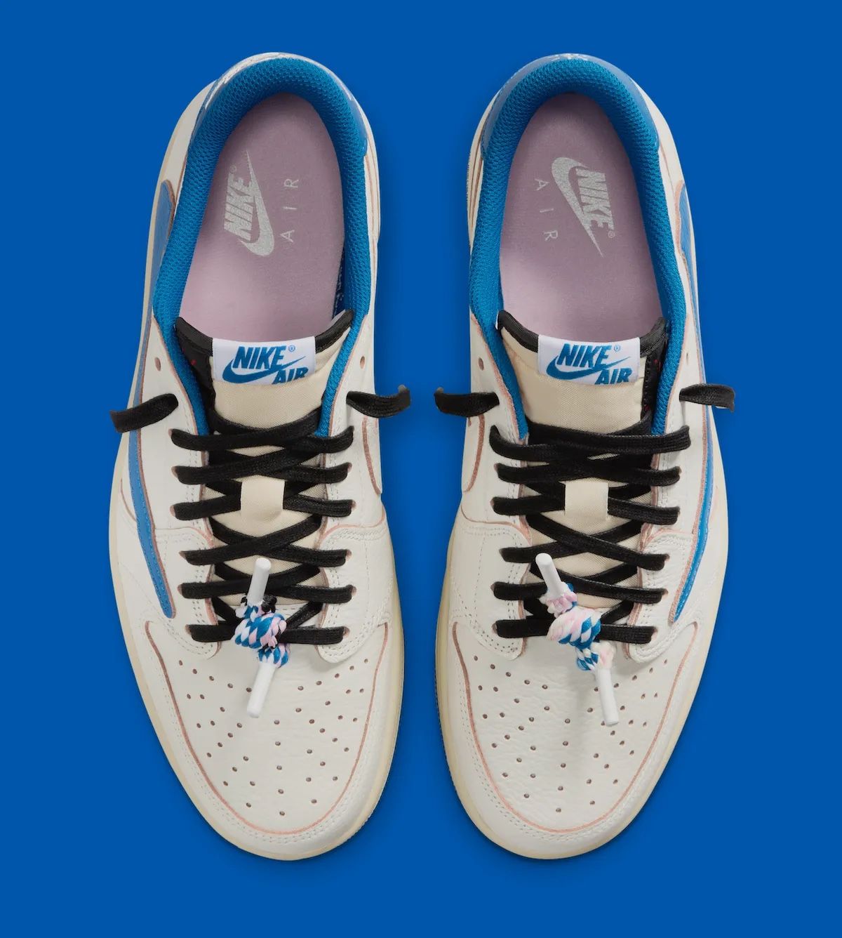 Jordan 1 Retro Low OG SP Fragment × Travis Scott Sail Military 