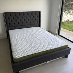 Queen size frame and headboard