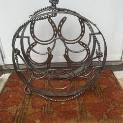 Horseshoe Wine Rack, Iron
