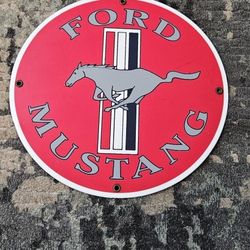 Ford Mustang Sign (11 3/4" Diameter)