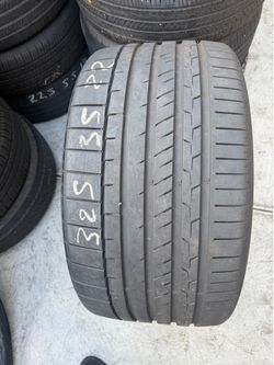1 tire 325-35-22 continental sport contact6 85% tread life for $135 Mounted And Balanced