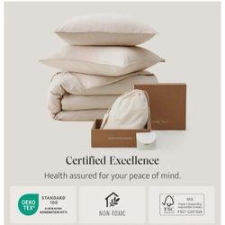 Double Stitch Cashmere Cotton Duvet Cover Set - Mongolian Cashmere and Pima Cotton Blend Bedding, Luxury Duvet Cover King Size, with Button Closure