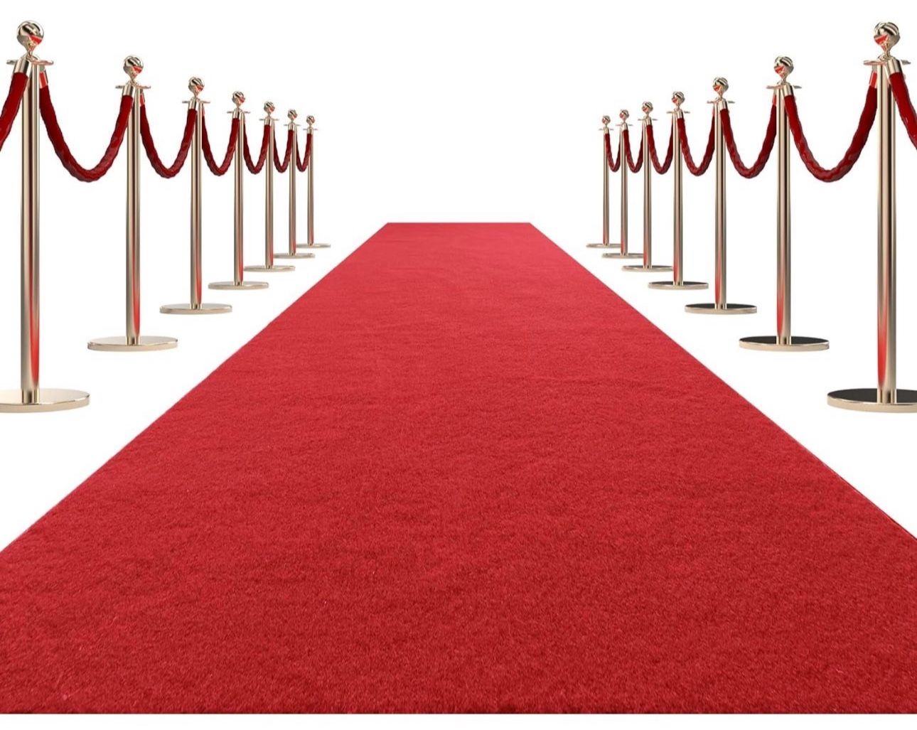 Extra Thick Non-Slip Red Carpet Runner for Partys & Events 3x10 ft