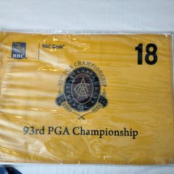 This is an official pin flag from the 93rd PGA Championship held in 2011.