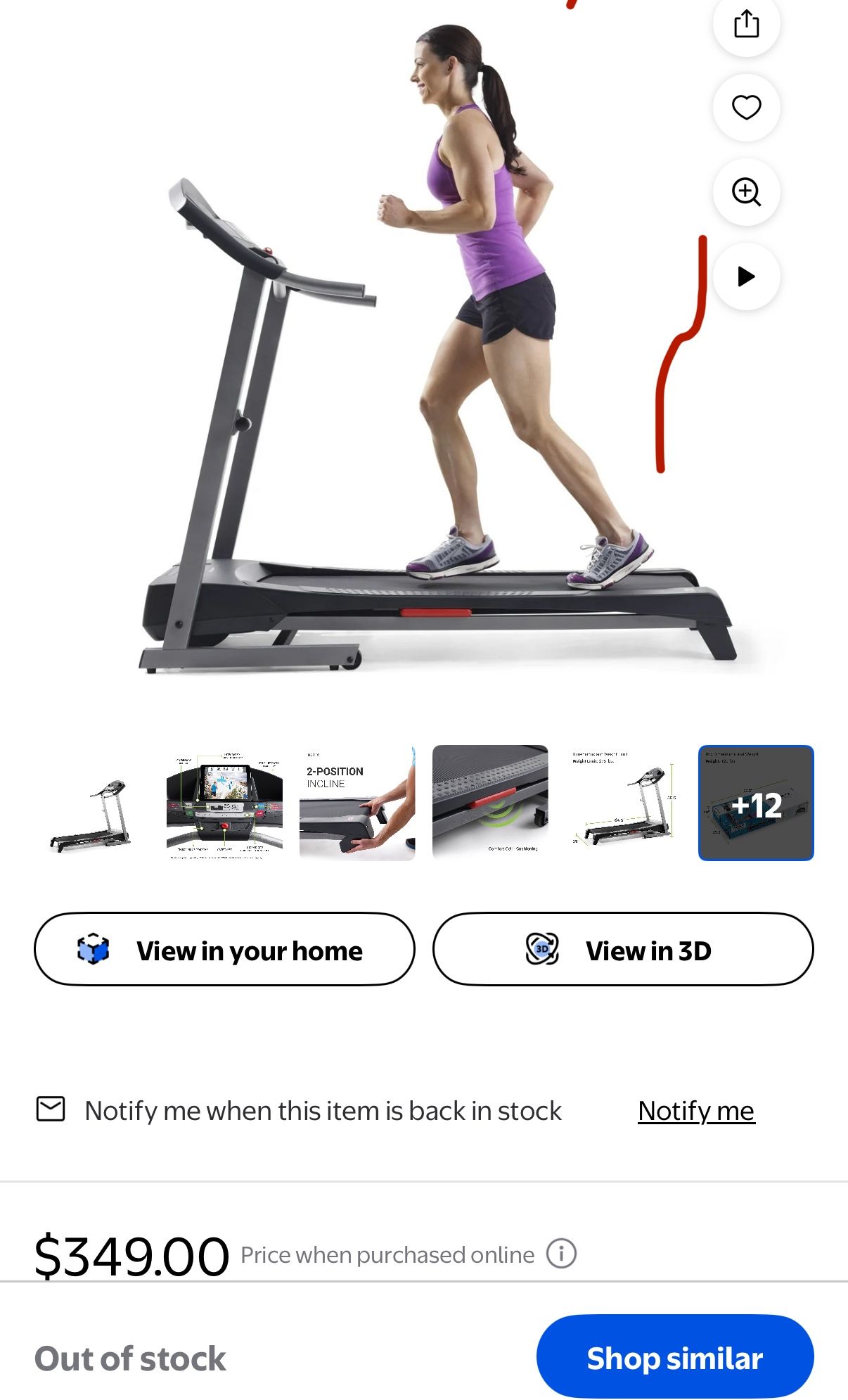 WESLO treadmill..great condition, incline.,picture of track progress, foldable.…$200