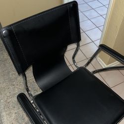 Black Leather Office Chair Good Condition $65 First Come First Serve!