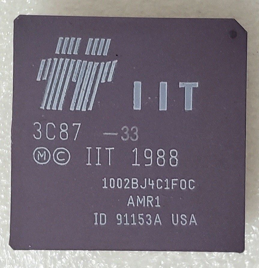 IIT 3C87-33 FPU Math Coprocessor Ceramic PGA 68pins Gold Plated Bottom RARE
