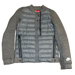 Nike Tech Fleece Aeroloft Mens S Grey Puffer Jacket 