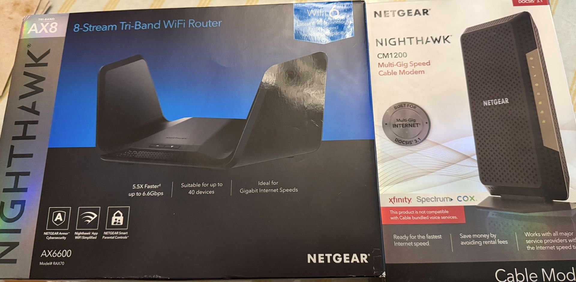 Nighthawk Modem, And Router
