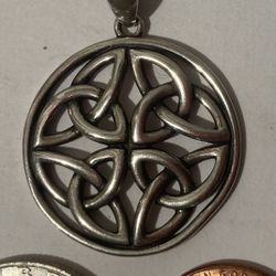 Sterling Silver Pendant  Circle