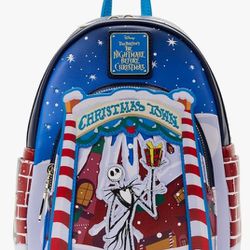 Loungefly Nightmare Before Christmas Town  Backpack New With Tags 