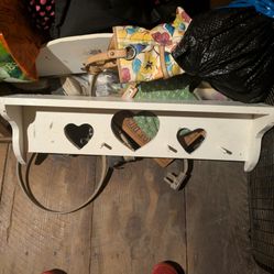 White Wood Display Shelf 