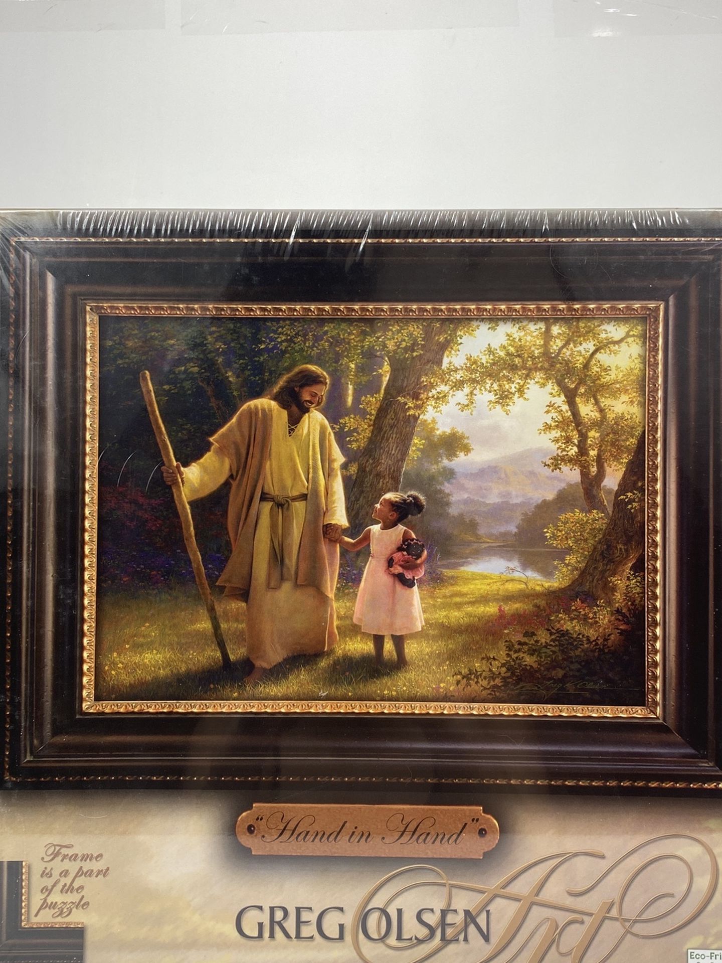 SUNSOUT INC Hand in Hand 500 pc Jigsaw Puzzle Greg Olsen Collection Jesus