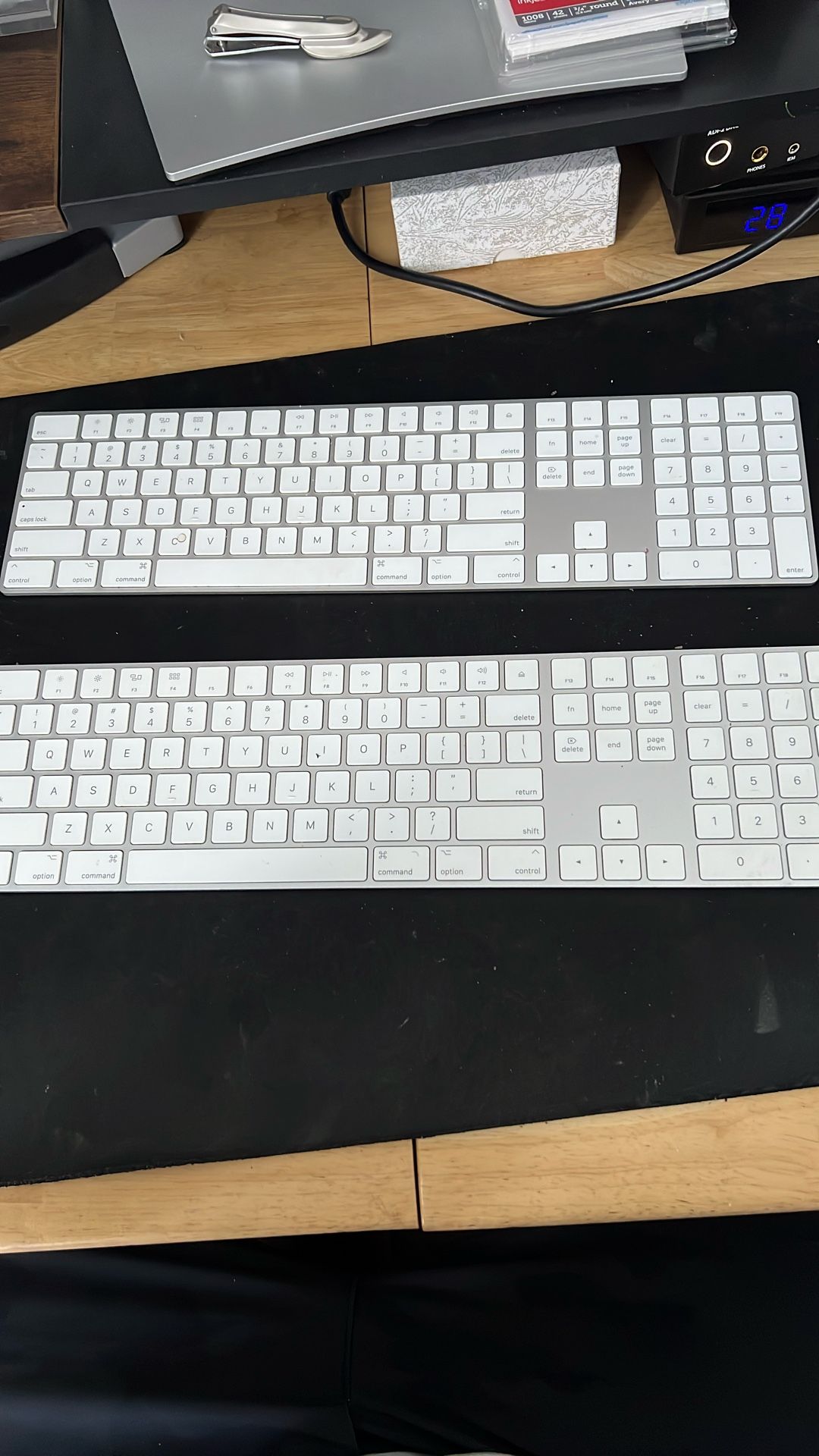 Two fully functional Mac magic keyboards