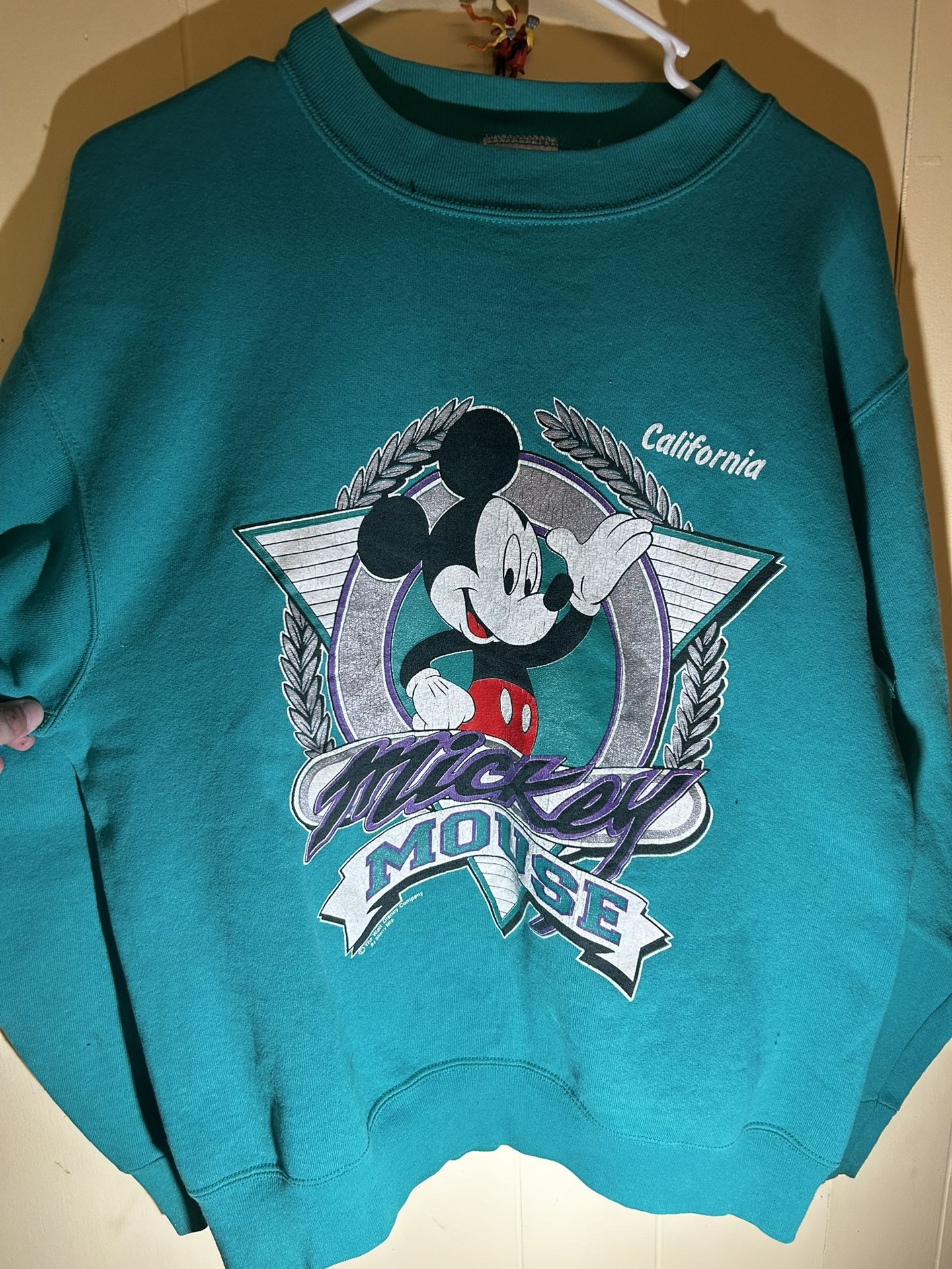 vintage Mickey Mouse California sweatshirt.