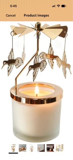 Hummingbird Scented Candle Carousel. Lavender Fragrance