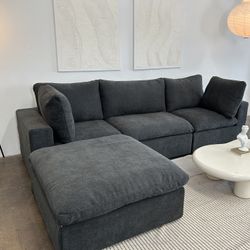 ❤️Restoration hardware Style Black Couch 