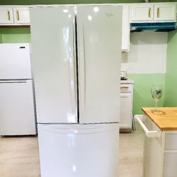 30 Inch, 3 Doors, White Refrigerator