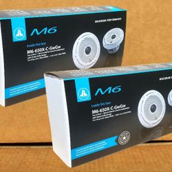 Marine Water Resistant 6 1/2 Inch 2-Way Coaxial Speaker System 2-Sets M6 Series 300 Watts Package 🚨 Payment Options Available 🚨 No Credit Needed 🚨