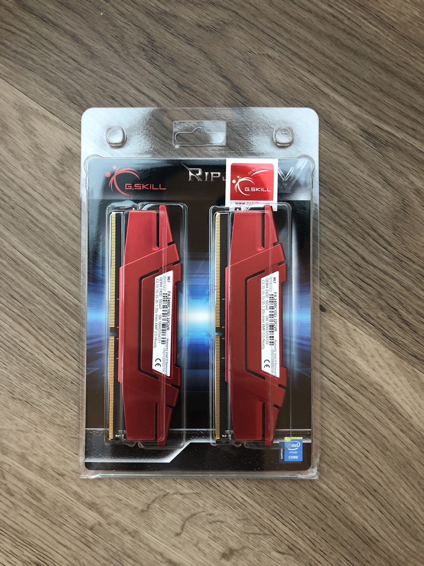 New! Never opened G.SKILL Ripjaws V Series 32GB (2 x 16GB) 288-Pin DDR4 SDRAM DDR4 2400 (PC4 19200) Intel Z170 Platform / Intel X99 Platform Desktop