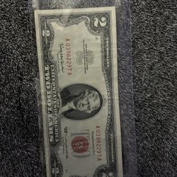 Two Dollar Gold Red Note Dollar