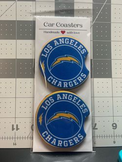 Los Angeles Chargers Handmade Car Coasters Set of 2